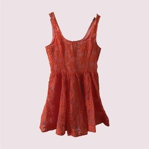Urban Outfitters Flower Dress in Orange